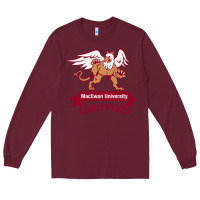 Burgundy macewan academic Long Sleeve Tee - DesigneFamous