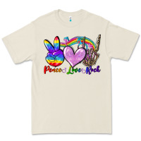 Peace Love Rock Premium Tee | Teevron