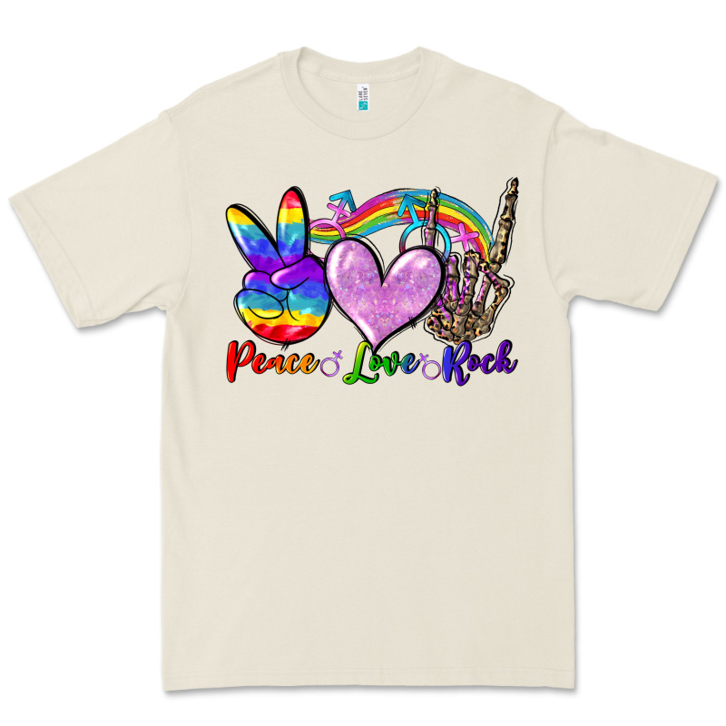 Peace Love Rock Premium Tee by FaDigitalArtStudio | Teevron