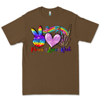 Cacao Peace love rock Premium Tee - FaDigitalArtStudio