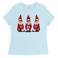 Baby Blue Christmas Elfs Ladies Tee - FaDigitalArtStudio