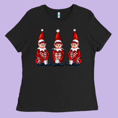 Christmas Elfs Ladies Tee Designed By Fadigitalartstudio