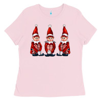 Bubblegum Pink Christmas Elfs Ladies Tee - FaDigitalArtStudio