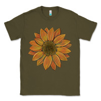 Army Green sunflower Classic Tee - Artiststas