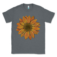 Charcoal Heather sunflower Classic Tee - Artiststas