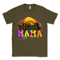 Army Green softball mama Classic Tee - OliviaCreatesArt