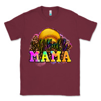Burgundy softball mama Classic Tee - OliviaCreatesArt