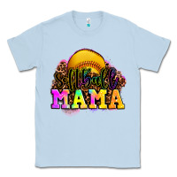 Dusty Blue softball mama Classic Tee - OliviaCreatesArt