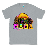 Heather Grey softball mama Classic Tee - OliviaCreatesArt