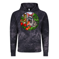 Cloud Black Christmas Raccoon Vintage Hoodie - LillyAllenDesigns