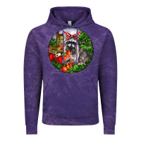 Cloud Purple Christmas Raccoon Vintage Hoodie - LillyAllenDesigns