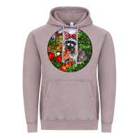 Vintage Zinc Christmas Raccoon Vintage Hoodie - LillyAllenDesigns