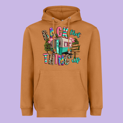 Back That Thing Up Camping Heavyweight Hoodie Designed By Ranaportraitstore