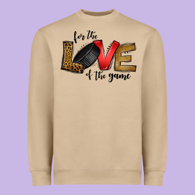 For The Love Of The Game Ice Hockey Heavyweight Sweatshirt Designed By Jasminsmagicworld