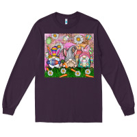 Plum easter gnome Long Sleeve Tee - CowhideDigitalArt