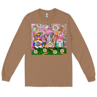 Toasted Coconut easter gnome Long Sleeve Tee - CowhideDigitalArt