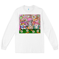White easter gnome Long Sleeve Tee - CowhideDigitalArt