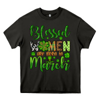 Asphalt St. Patrick's Blessed women are born in March Heavy Core Tee - OliviaCreatesArt