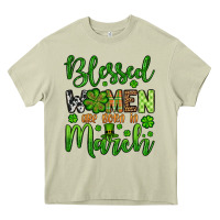 St. Patrick's Blessed Women Are Born In March Heavy Core Tee | Teevron