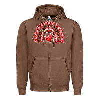 Chestnut valentines day rainbow with heart Zipper Hoodie - RanaPortraitStore