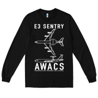 Black e 3 sentry awacs plane gift Long Sleeve Tee - DesigneFamous