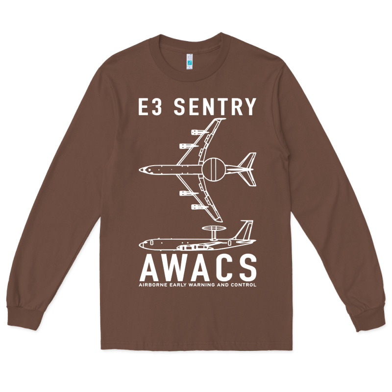 E 3 Sentry Awacs Plane Gift Long Sleeve Tee by DesigneFamous | Teevron