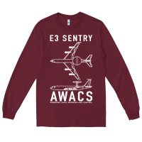 Burgundy e 3 sentry awacs plane gift Long Sleeve Tee - DesigneFamous
