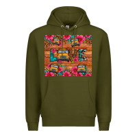 Love School Bus Leopard Premium Hoodie | Teevron