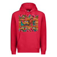 Cardinal love school bus leopard Premium Hoodie - Artiststas