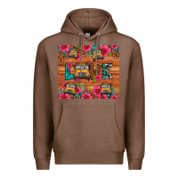 Chestnut love school bus leopard Premium Hoodie - Artiststas