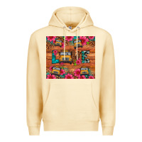 Pina Colada love school bus leopard Premium Hoodie - Artiststas