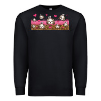 Black shih tzu dogs libbey glass Premium Sweatshirt - Jasminsmagicworld