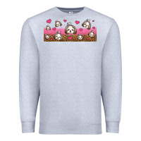 Heather Grey shih tzu dogs libbey glass Premium Sweatshirt - Jasminsmagicworld