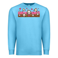 Ocean Blue shih tzu dogs libbey glass Premium Sweatshirt - Jasminsmagicworld