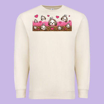 Shih Tzu Dogs Libbey Glass Premium Sweatshirt Designed By Jasminsmagicworld