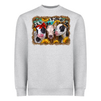 Heather Grey western sunflower heifers Heavyweight Sweatshirt - Jasminsmagicworld