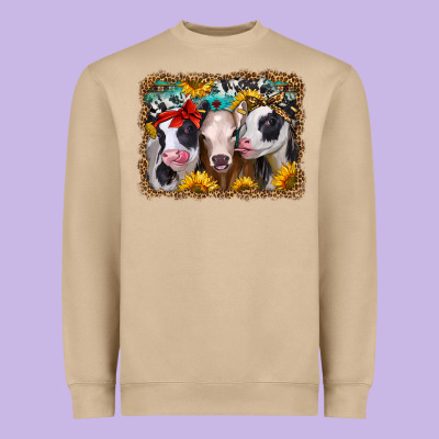 Western Sunflower Heifers Heavyweight Sweatshirt Designed By Jasminsmagicworld