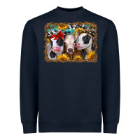 Navy western sunflower heifers Heavyweight Sweatshirt - Jasminsmagicworld
