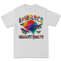Dove Grey Embrace neurodiversity Autism Premium Tee - FaDigitalArtStudio