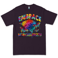 Plum Embrace neurodiversity Autism Premium Tee - FaDigitalArtStudio