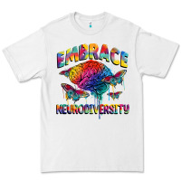 White Embrace neurodiversity Autism Premium Tee - FaDigitalArtStudio