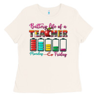 Bone battery life of a teacher Ladies Tee - BundleAndBundleShop