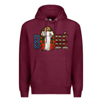 Burgundy bebe jesus christ Premium Hoodie - Jasminsmagicworld