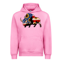 American Flag Bison Urban Hoodie | Teevron