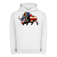 Pigment Lunar Rock american flag bison Urban Hoodie - Jasminsmagicworld