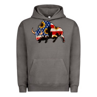 Pigment Tornado american flag bison Urban Hoodie - Jasminsmagicworld