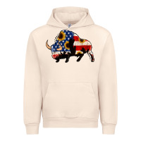 Sandshell american flag bison Urban Hoodie - Jasminsmagicworld