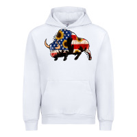 White american flag bison Urban Hoodie - Jasminsmagicworld