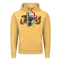 Vintage Mustard panda joy christmas Vintage Hoodie - LillyAllenDesigns
