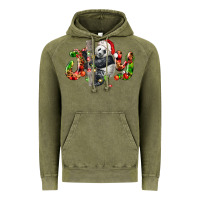 Vintage Olive panda joy christmas Vintage Hoodie - LillyAllenDesigns